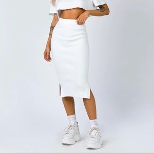 Princess Polly White Maxi Skirt
